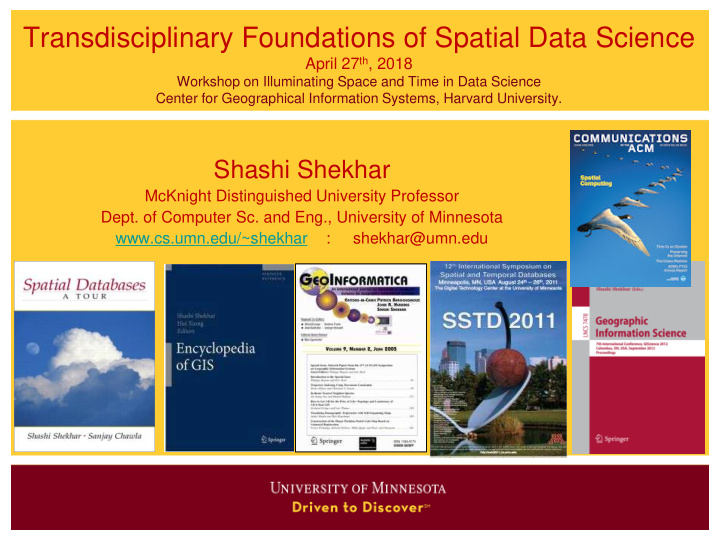 transdisciplinary foundations of spatial data science