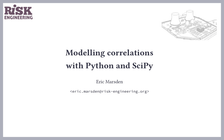 modelling correlations with python and scipy