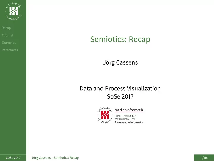 semiotics recap