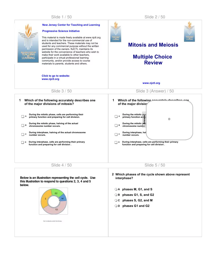 mitosis and meiosis