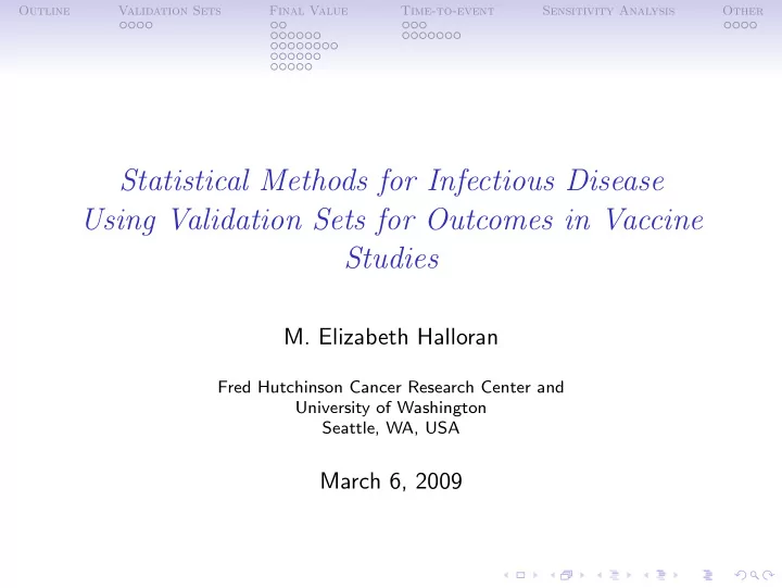 statistical methods for infectious disease using