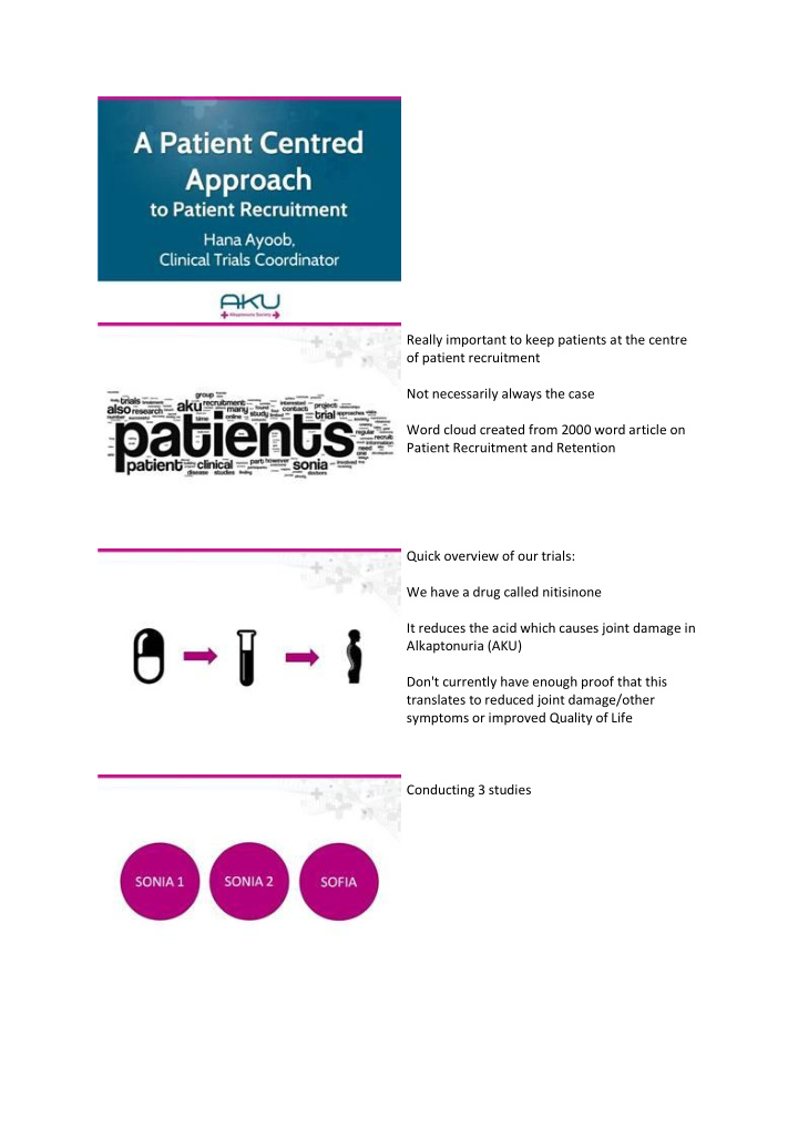 really important to keep patients at the centre of