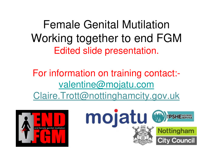working together to end fgm