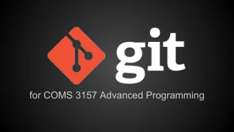 for COMS 3157 Advanced Programming  What you need to know for AP  1. Understanding version control,