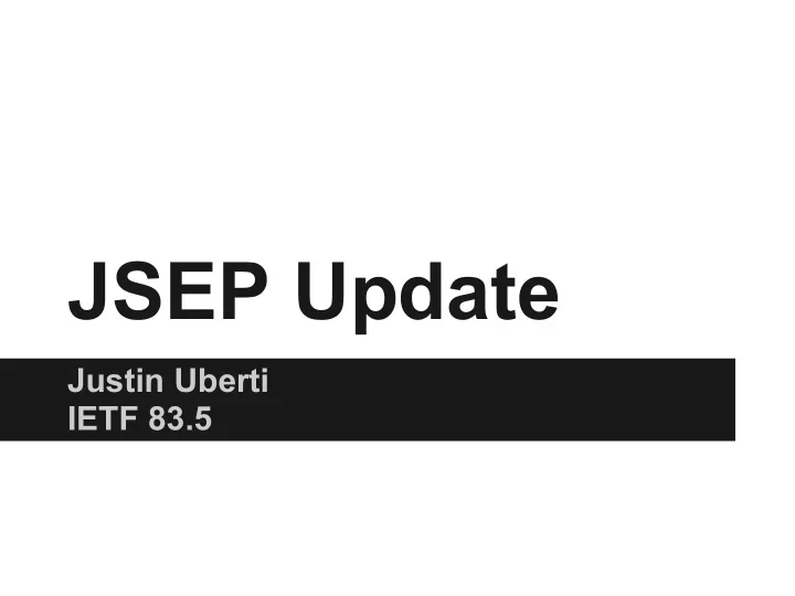 jsep update