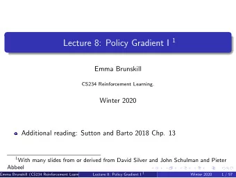 Refresh Your Knowledge. Imitation Learning and DRL  Behavior cloning (select all)  Involves using