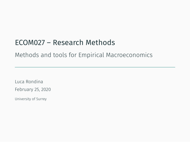 ecom027 research methods