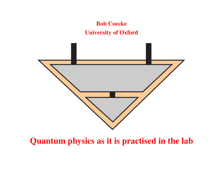 quantum physics as it is practised in the lab why