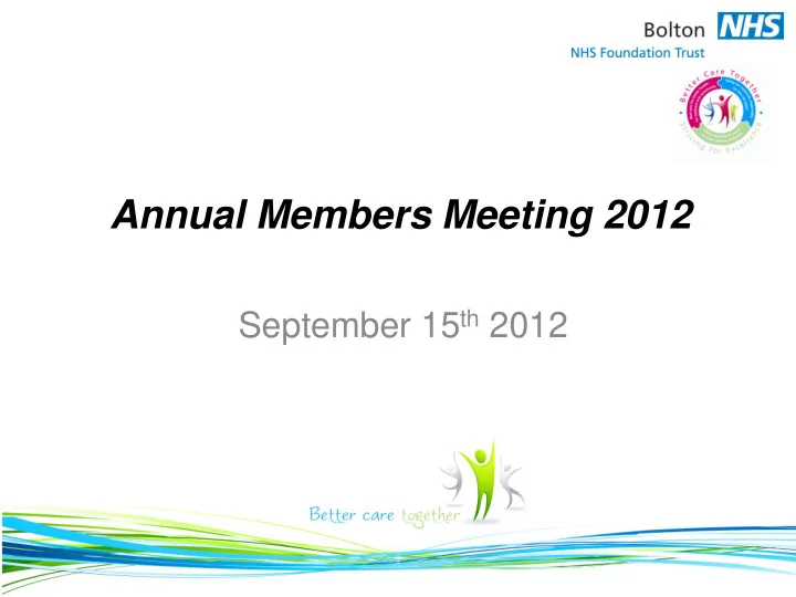 annual members meeting 2012