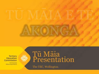 Presentation  The TEC, Wellington.  Introduction  Aim  To provide an overview of the T Mia