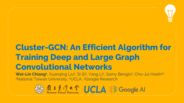 cluster gcn an efficient algorithm for