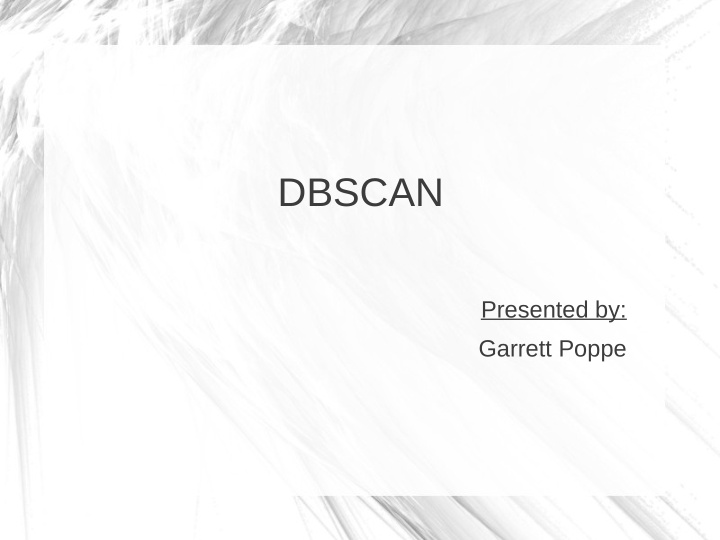 dbscan