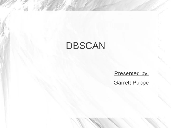 dbscan