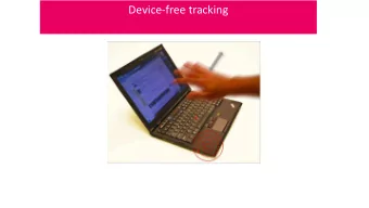 Device-free tracking  Doppler radar effect  Limitations of Doppler  Algorithms to get better