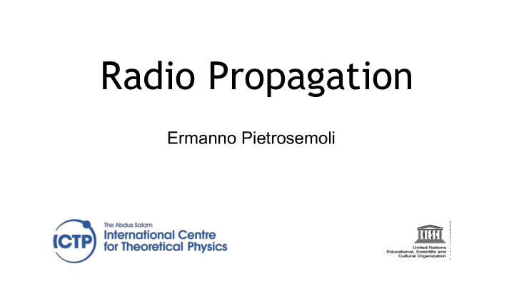 radio propagation