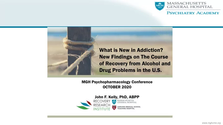 what is new in addiction new findings on the course of