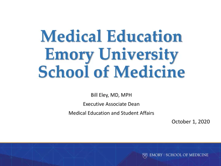 medical education