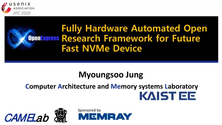 came ame l lab ab emerging non volatile memory for ssds