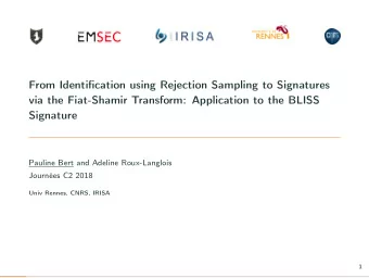 From Identification using Rejection Sampling to Signatures  via the Fiat-Shamir Transform: