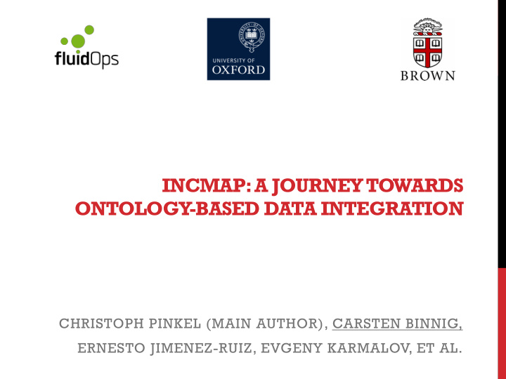 incmap a journey towards ontology
