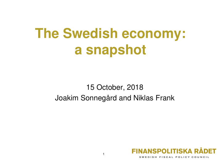 the swedish economy