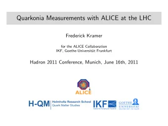 IKF  Helmholtz Research School  Institut fr Kernphysik Frankfurt  Introduction J / in pp