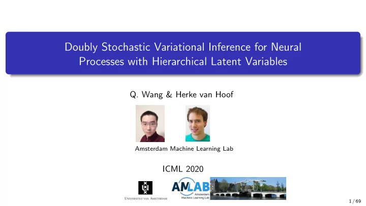 doubly stochastic variational inference for neural