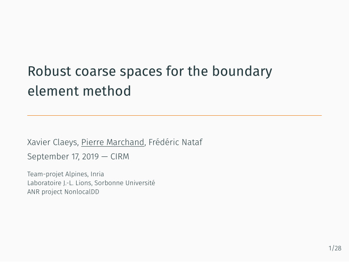 robust coarse spaces for the boundary element method