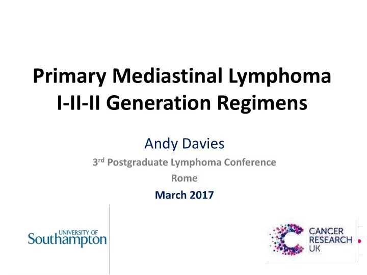 primary mediastinal lymphoma