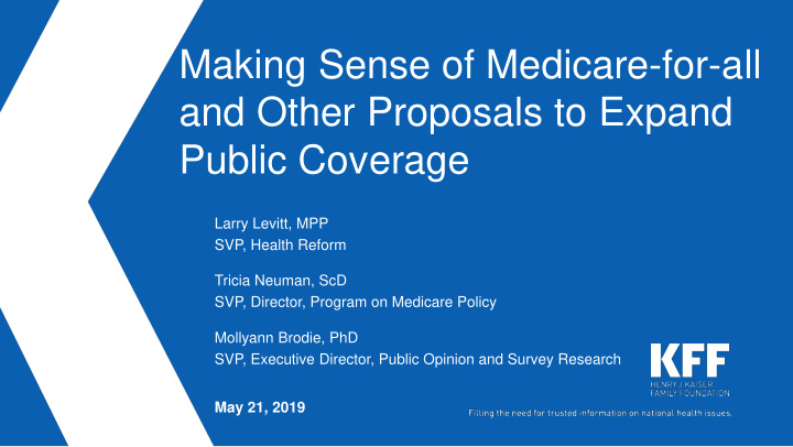 and other proposals to expand public coverage
