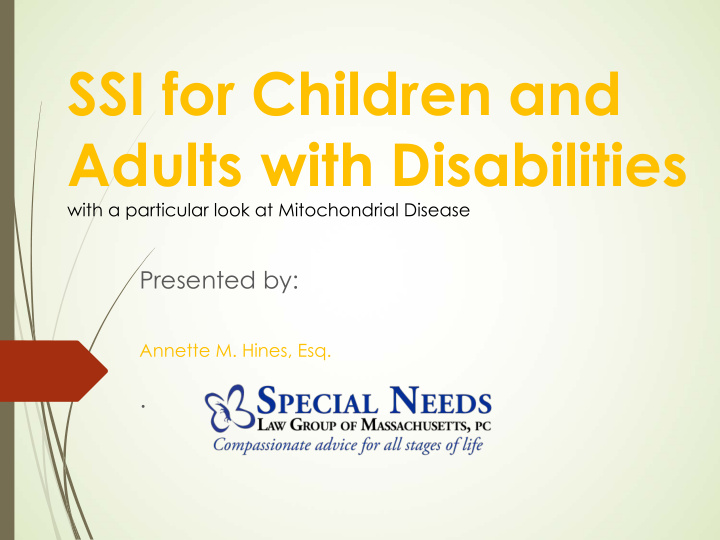ssi for children and adults with disabilities
