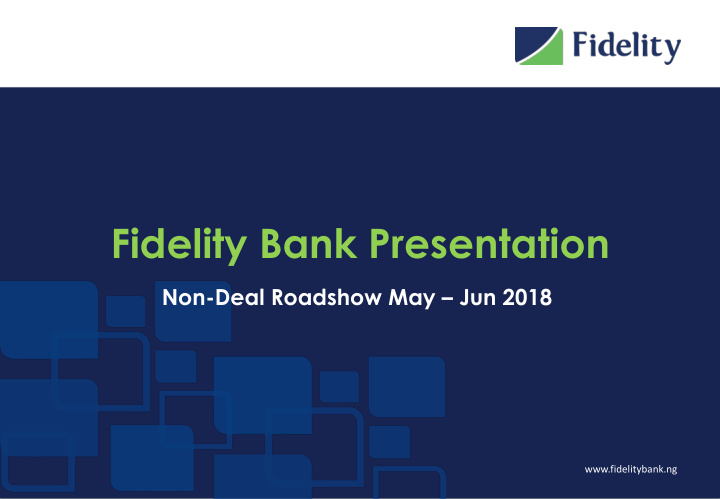 fidelity bank presentation