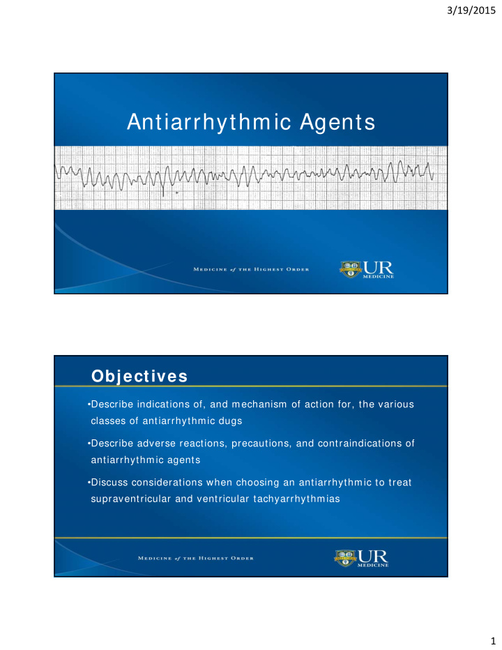 antiarrhythmic agents