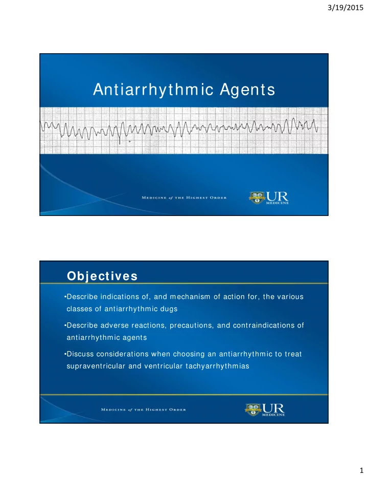 antiarrhythmic agents