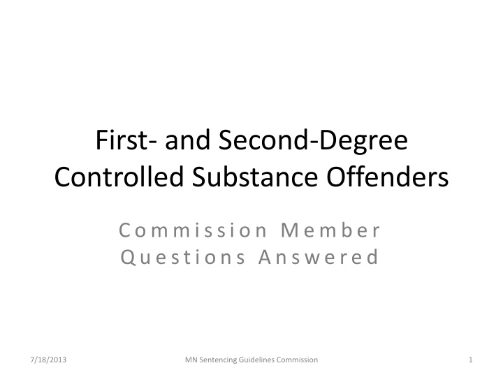 controlled substance offenders