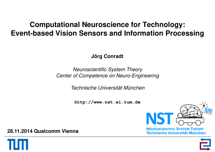 computational neuroscience for technology event based