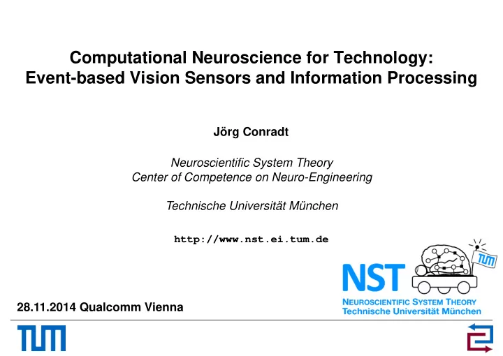 computational neuroscience for technology event based