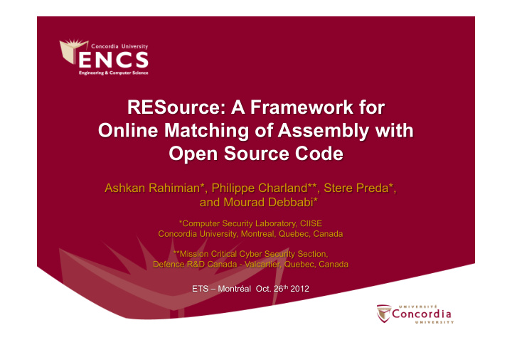 resource a framework for online matching of assembly with