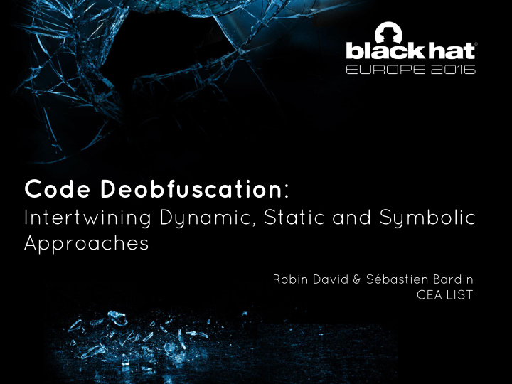 code deobfuscation