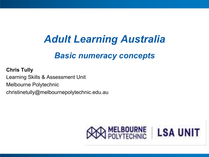 adult learning australia