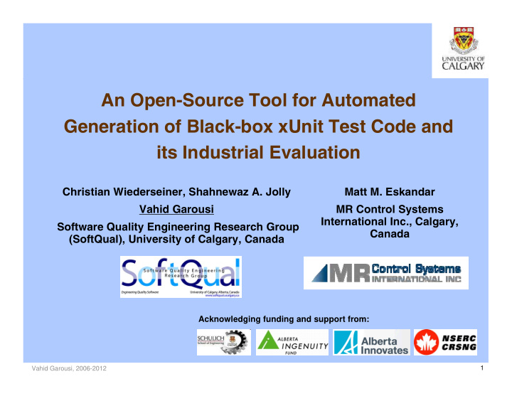 an open source tool for automated generation of black box