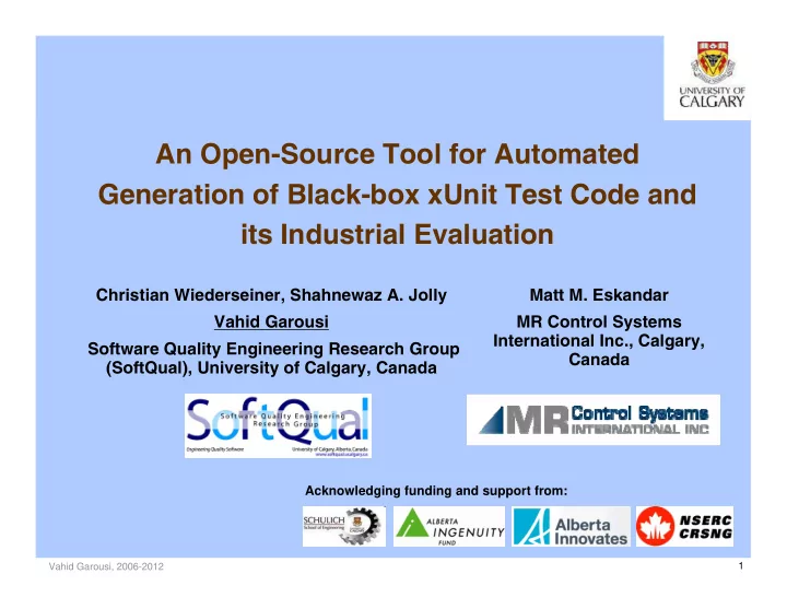 an open source tool for automated generation of black box
