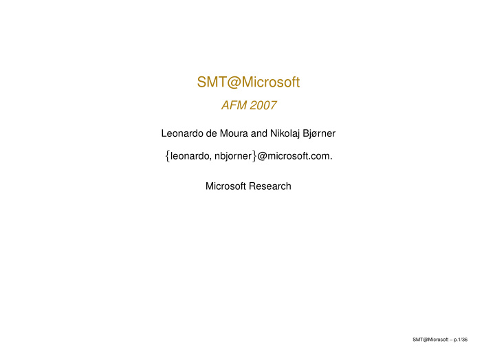 smt microsoft