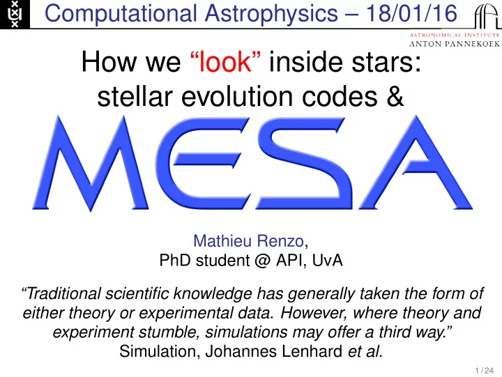 how we look inside stars stellar evolution codes