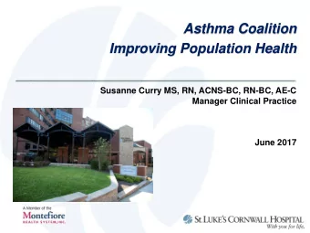 Asthma Coalition  Improving Population Health