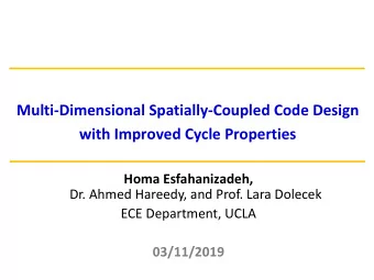 Multi-Dimensional Spatially-Coupled Code Design  with Improved Cycle Properties  Homa