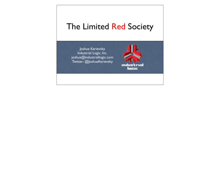 the limited red society