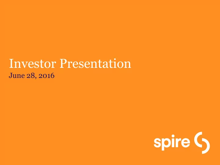 investor presentation