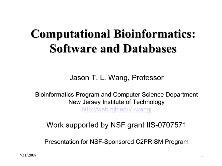 computational bioinformatics computational bioinformatics