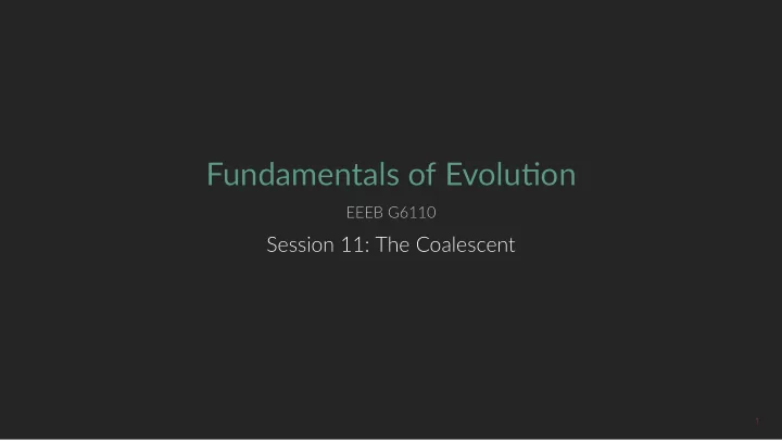 fundamentals of evolu on fundamentals of evolu on